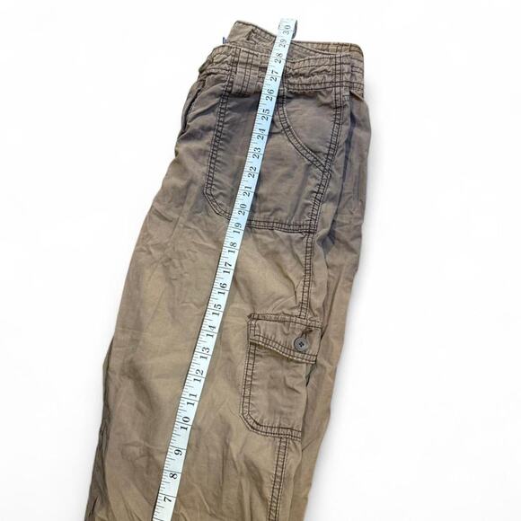 90s/2000s grunge indie brown cargo capri pants womens size 6/ 30" waist - Picture 6 of 6